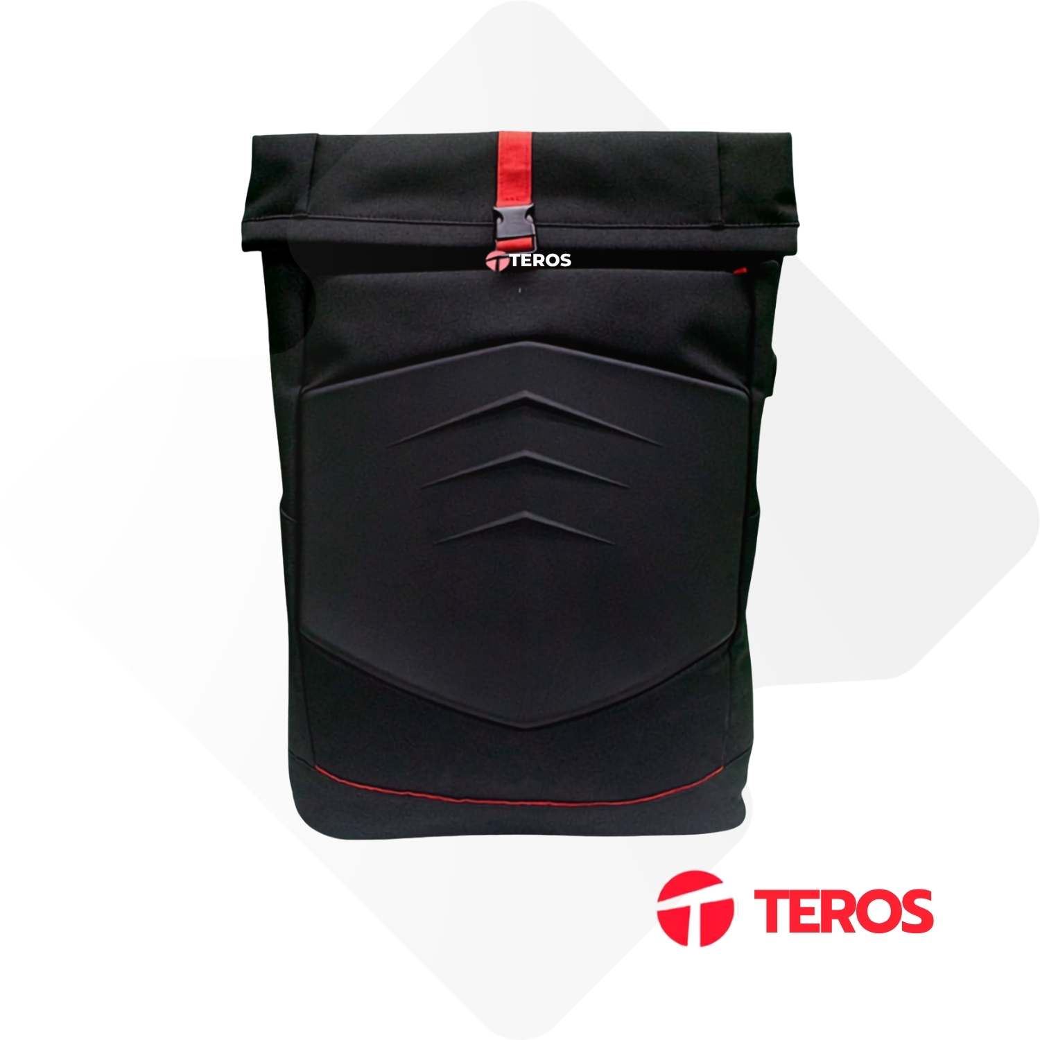 Mochila Gamer Teros TE-IDS18588 para Laptop 15.6" Negro Rojo